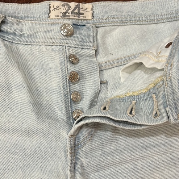 Free People We The Free Maggie Ripped Ankle Straight Legged Jeans - Picture 7 of 9